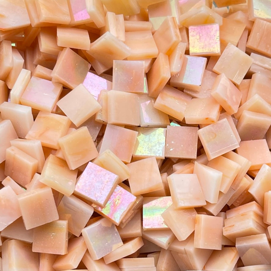 Sunstone Opal: Hand-cut Stained Glass Mosaic