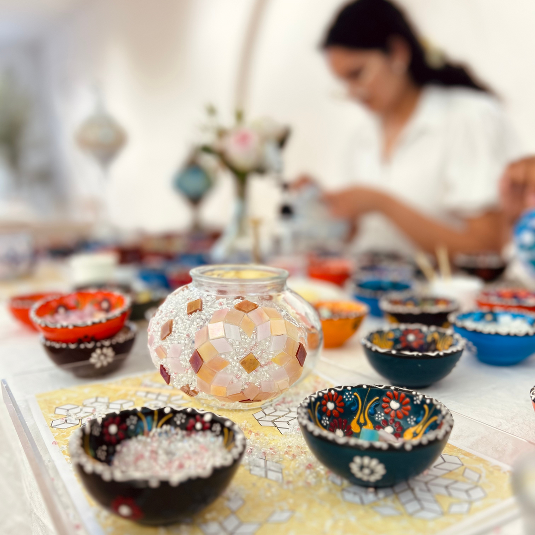 Turkish Mosaic Lamp Pop-up Class: Albury