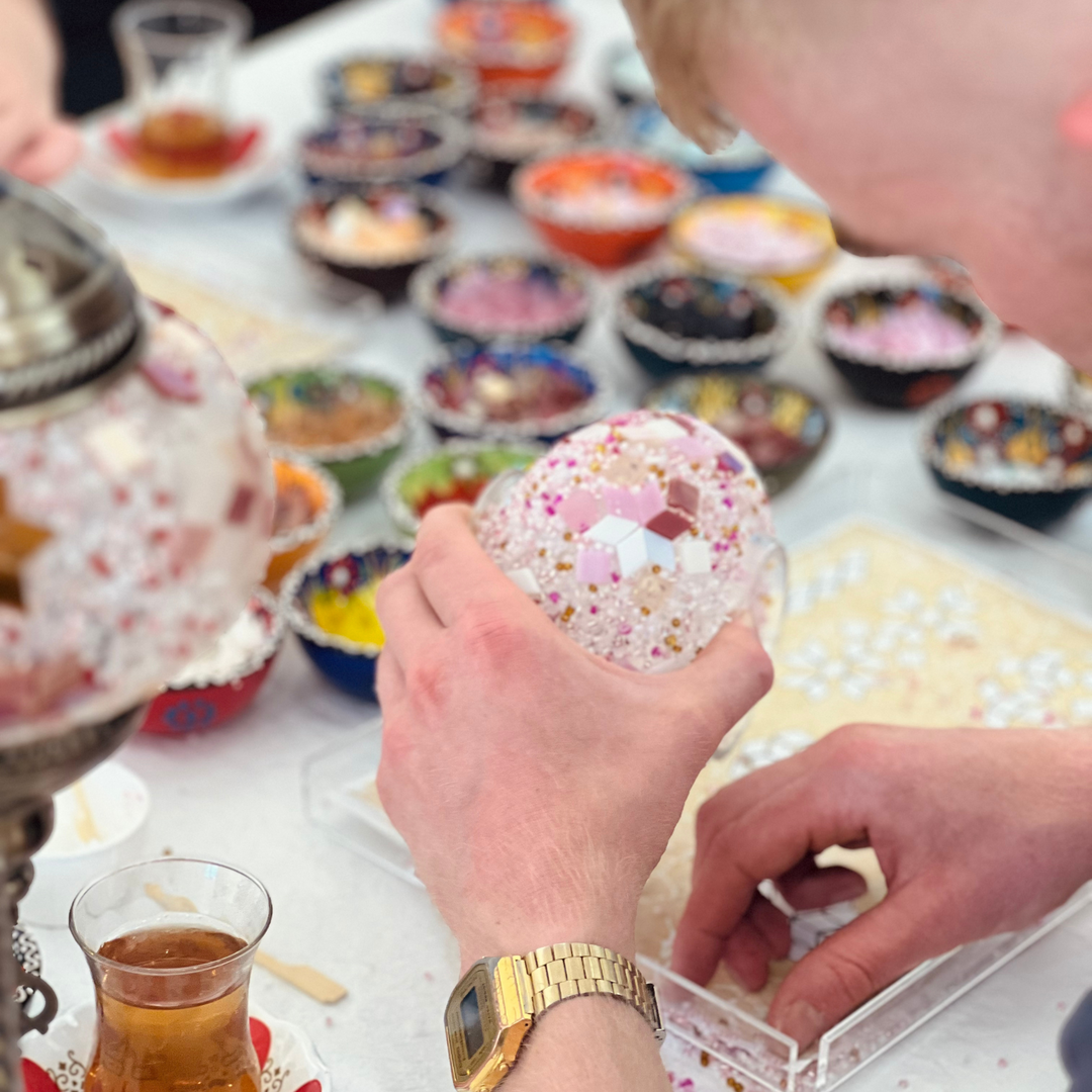 Turkish Mosaic Lamp Pop-up Class: Albury