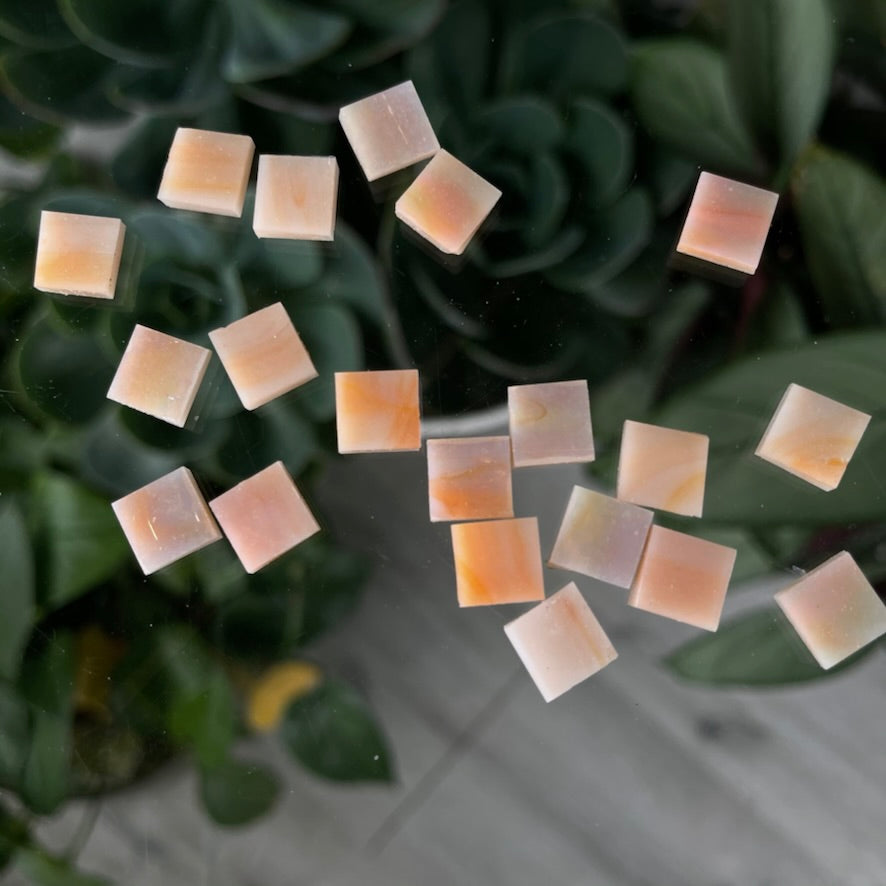 Sunstone Opal: Hand-cut Stained Glass Mosaic