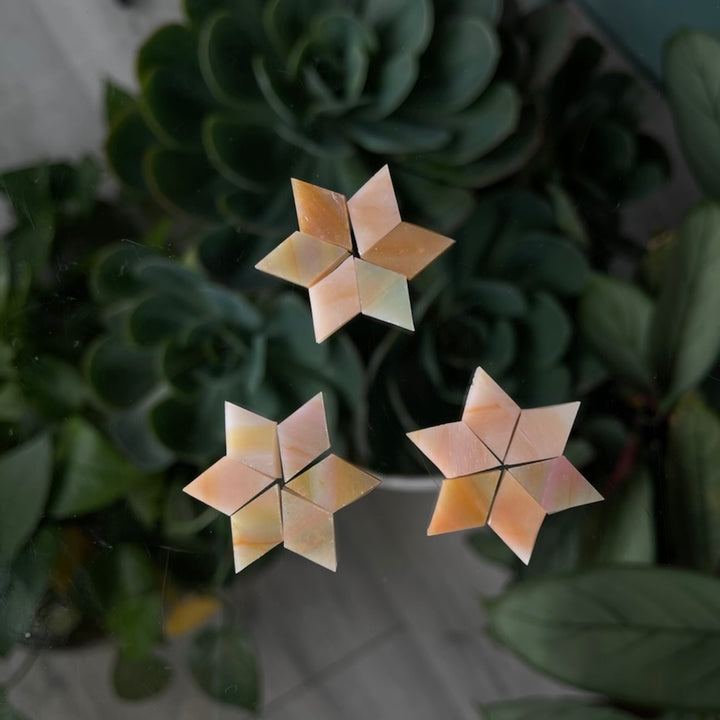 Sunstone Opal: Hand-cut Stained Glass Mosaic